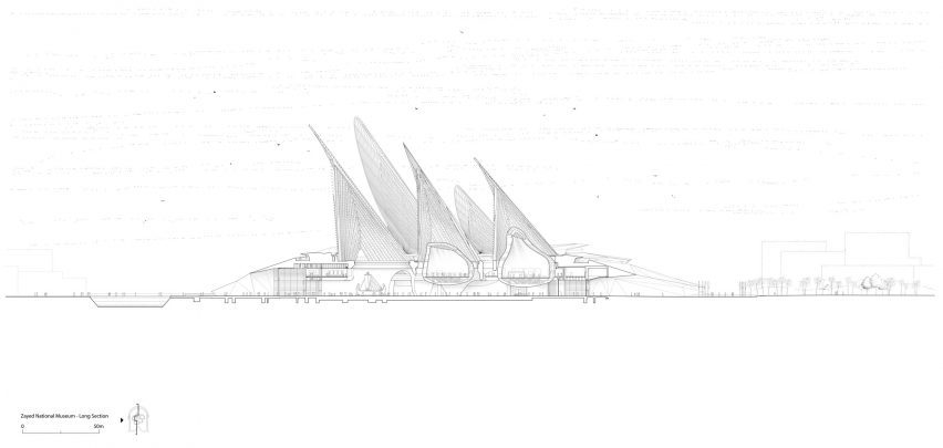 Section of Zayed National Museum by Foster + Partner