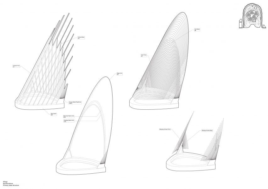 Wing design for Zayed National Museum by Foster + Partner