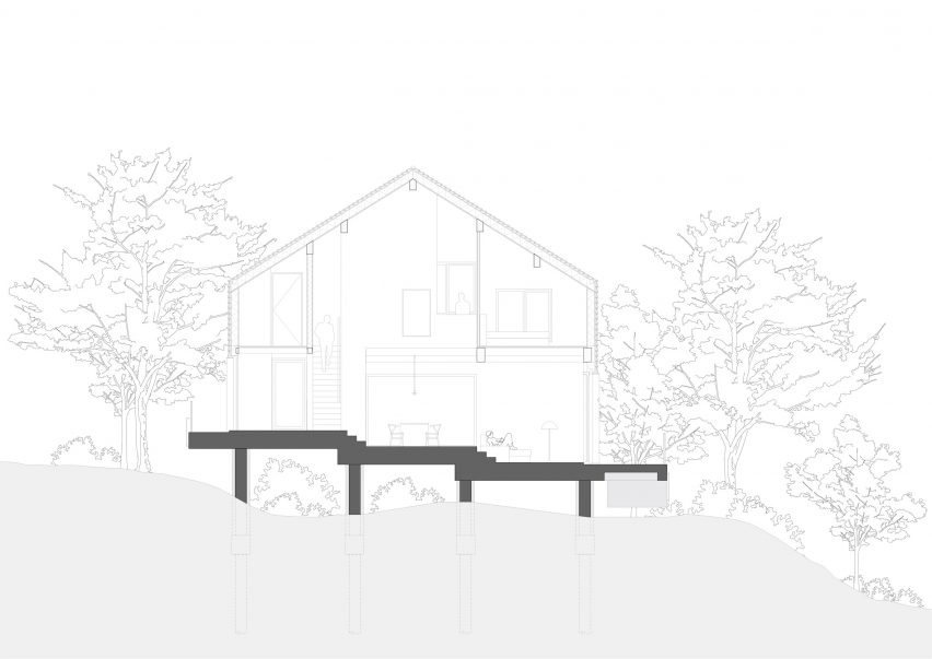 Section of Cascade by B2A Architects