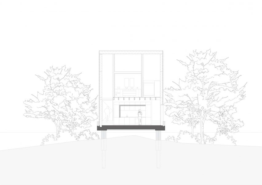 Section of Cascade by B2A Architects