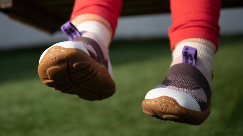 Child wearing Brightland Wander shoes