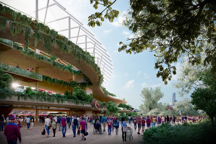 Brisbane Olympic Stadium by Cox Architecture and Hassell