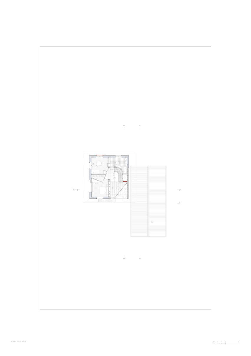 First floor plan of Casa BM by Errant Architetture