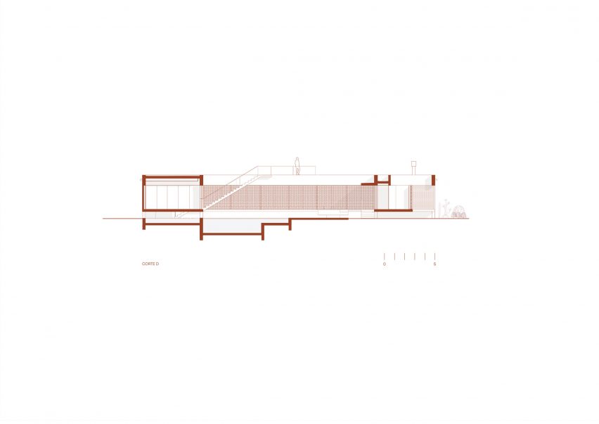 Section of Casa Tupin by Bloco Arquitetos