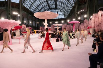 Oversized mushrooms for Chanel set design