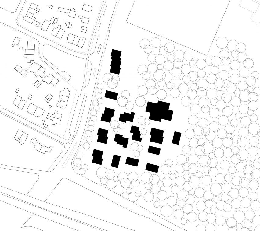 Site plan of Common Woods by Space&Matter