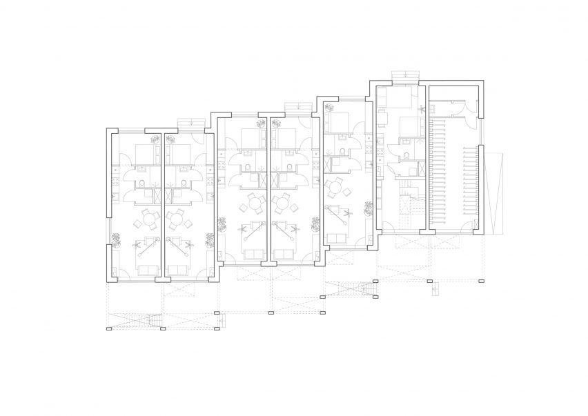 Social housing plan from Common Woods by Space&Matter