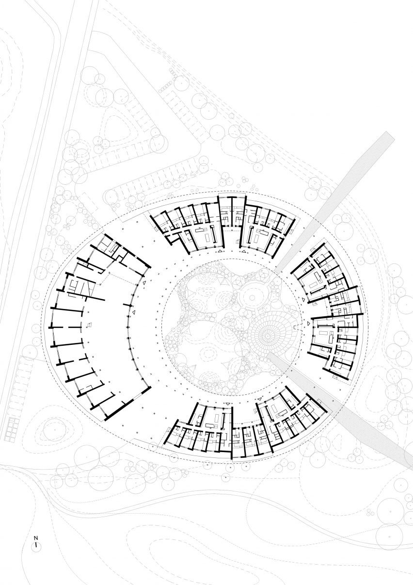 Ground floor plan of The Crafts College by Dorte Mandrup