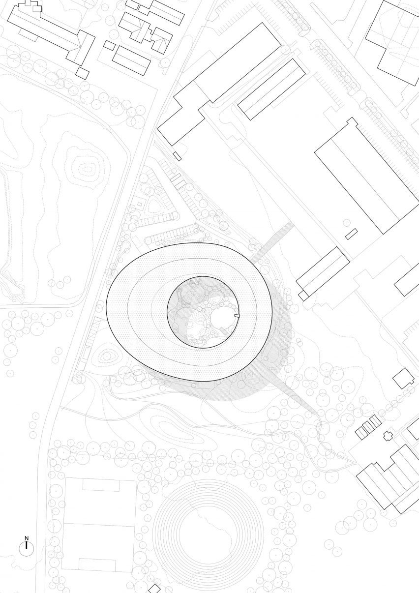 Site plan of The Crafts College by Dorte Mandrup