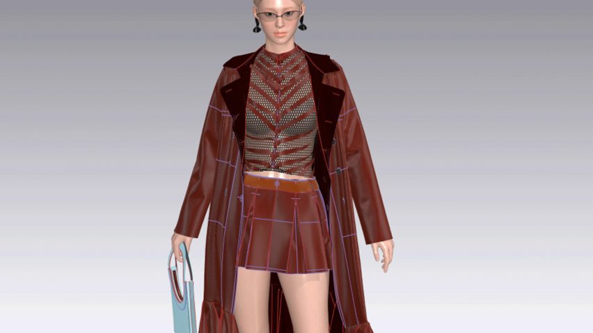 a digital avatar wearing a brown garment