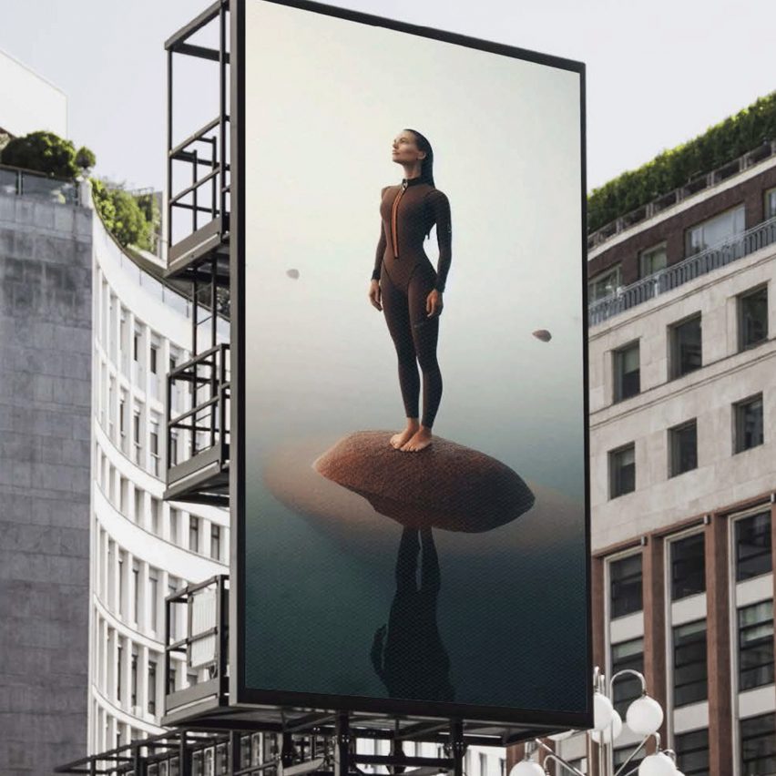 a photograph of a fashion billboard