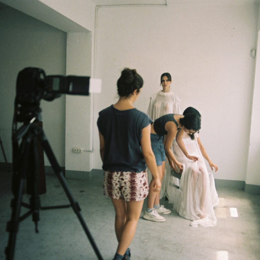 a photograph of a fashion shoot