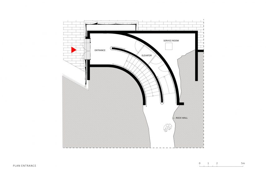 Plan of The Mountain Chamber by Erdegard Arkitekter