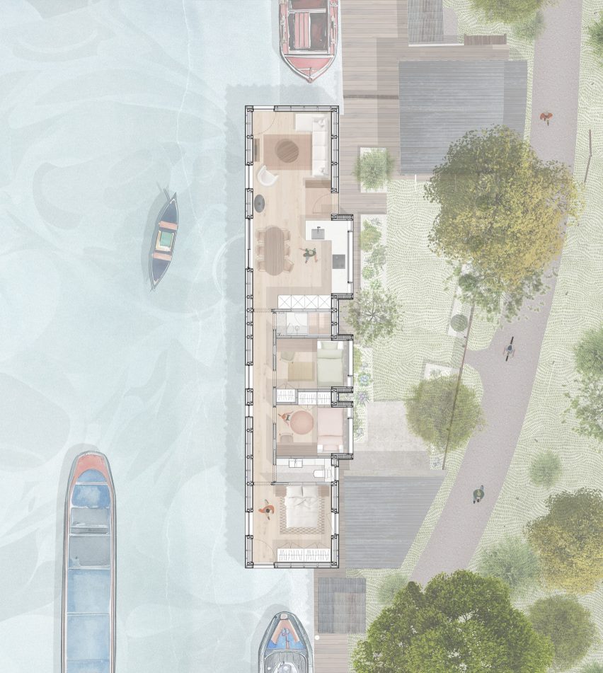 Floor plan of Float House by TiggColl