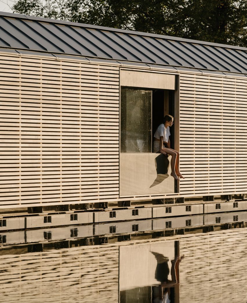 Window overlooking the water on Float House by TiggColl