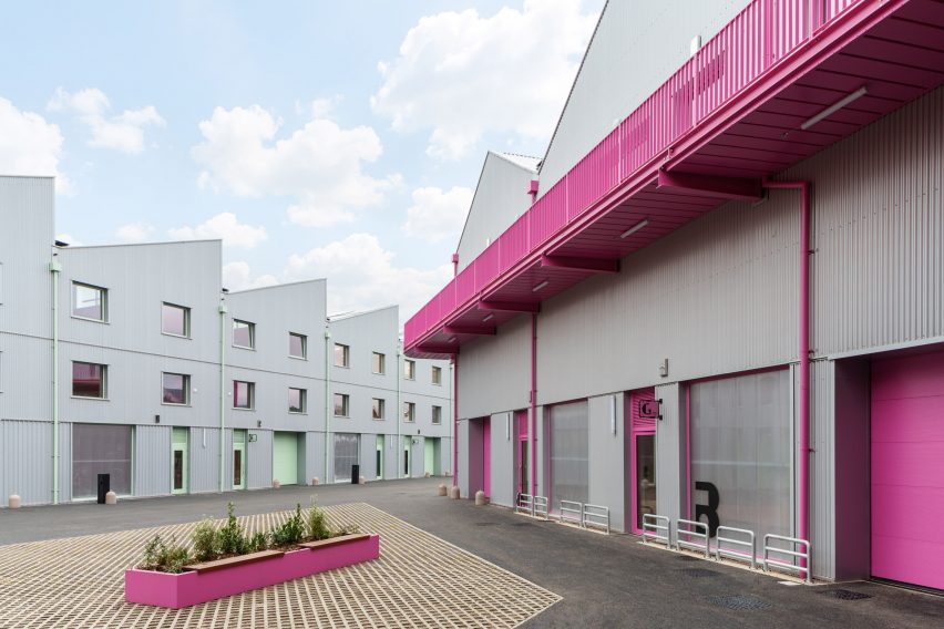 Four new steel buildings were added to the site