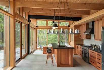 Kitchen of Trevor McIvor Architect's Barlochan Cottage 