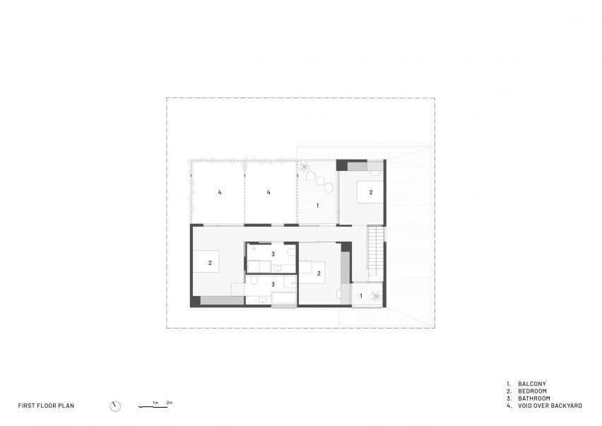 Plan of Henville Street House by Philip Stejskal Architecture