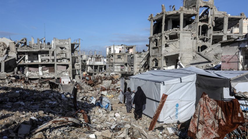 Buildings destroyed in Gaza
