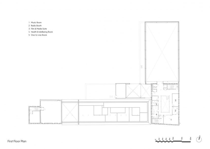 First floor plan of Horizon Youth Zone by John Puttick Associates