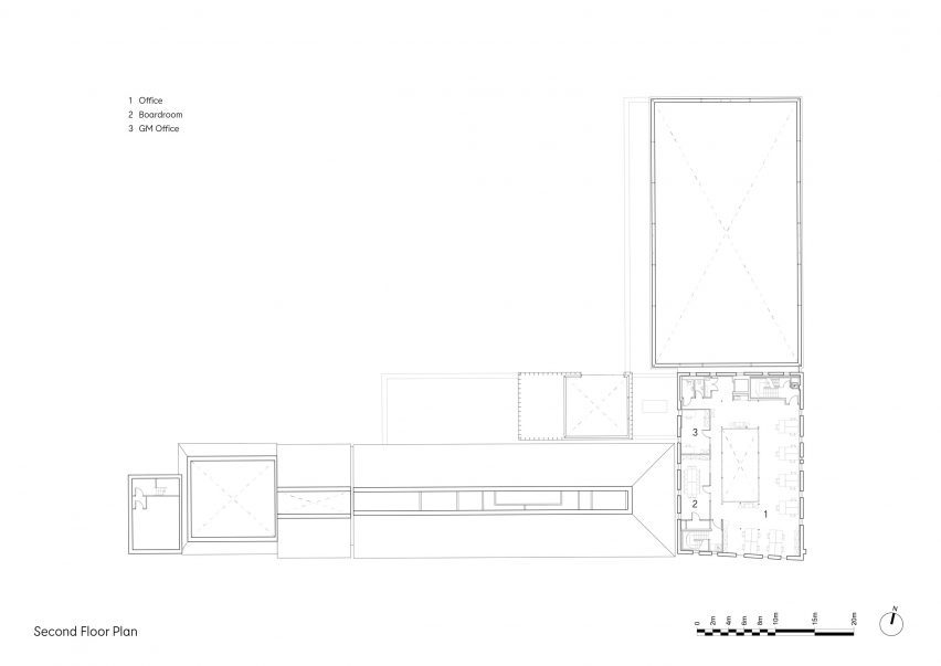Second floor plan of Horizon Youth Zone by John Puttick Associates
