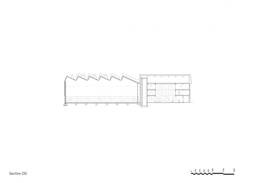 Section of Horizon Youth Zone by John Puttick Associates