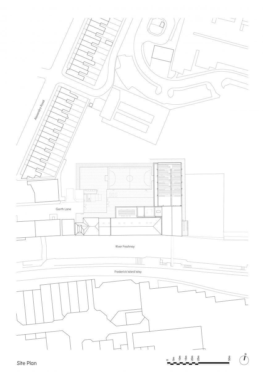 Site plan of Horizon Youth Zone by John Puttick Associates
