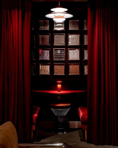 low lighting bar area