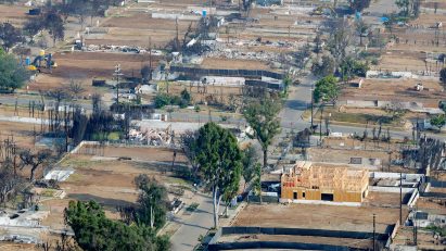 Houses being rebuilt in LA following wildfires