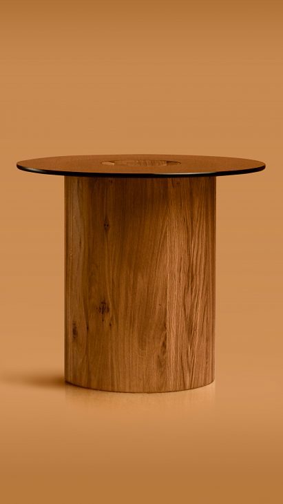 Wood and glass table