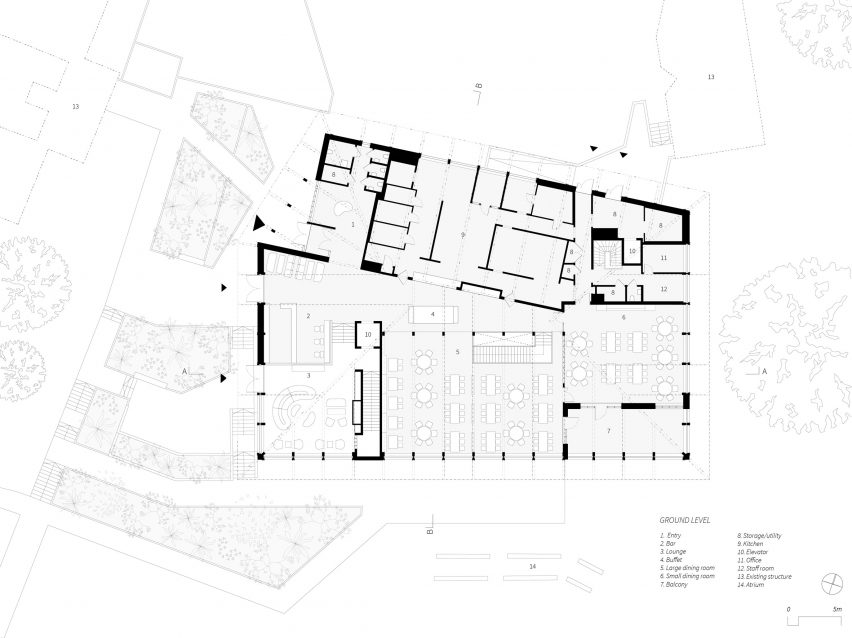 Plan of Kursgården Kämpasten by Johan Sundberg Arkitektur and Tengbom