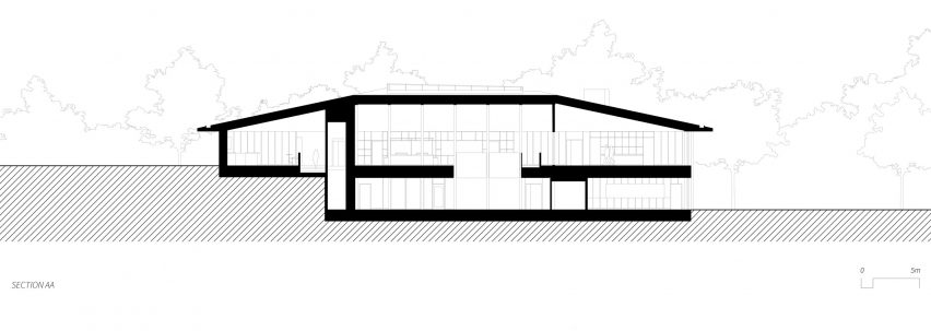 Section of Kursgården Kämpasten by Johan Sundberg Arkitektur and Tengbom