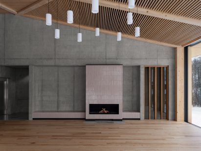 Interior view of university campus in Sweden