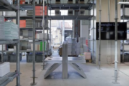 Geometric chair with sculptural shape