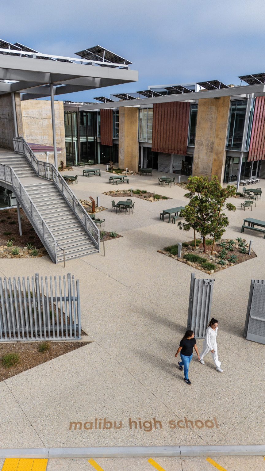 High school designed to be fire resistant