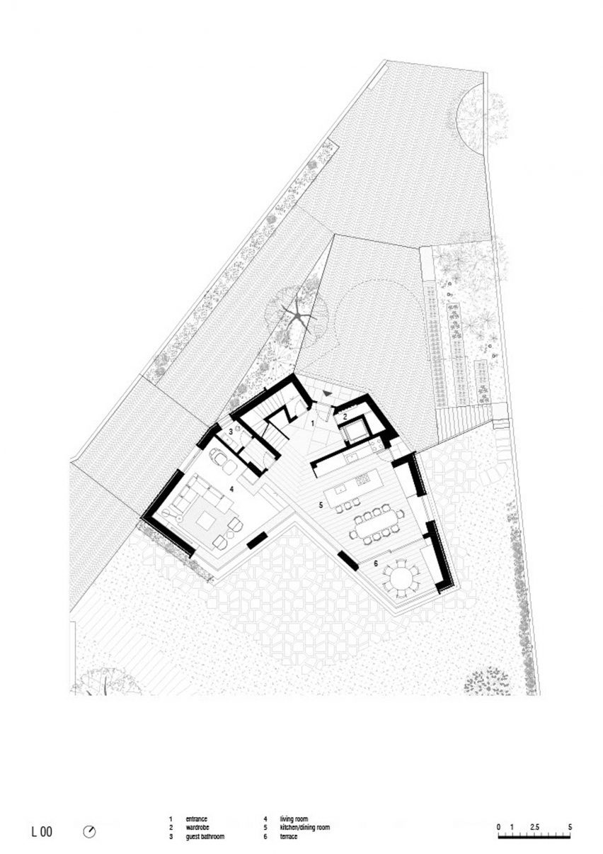 Plan of Hometown House by MoDusArchitects