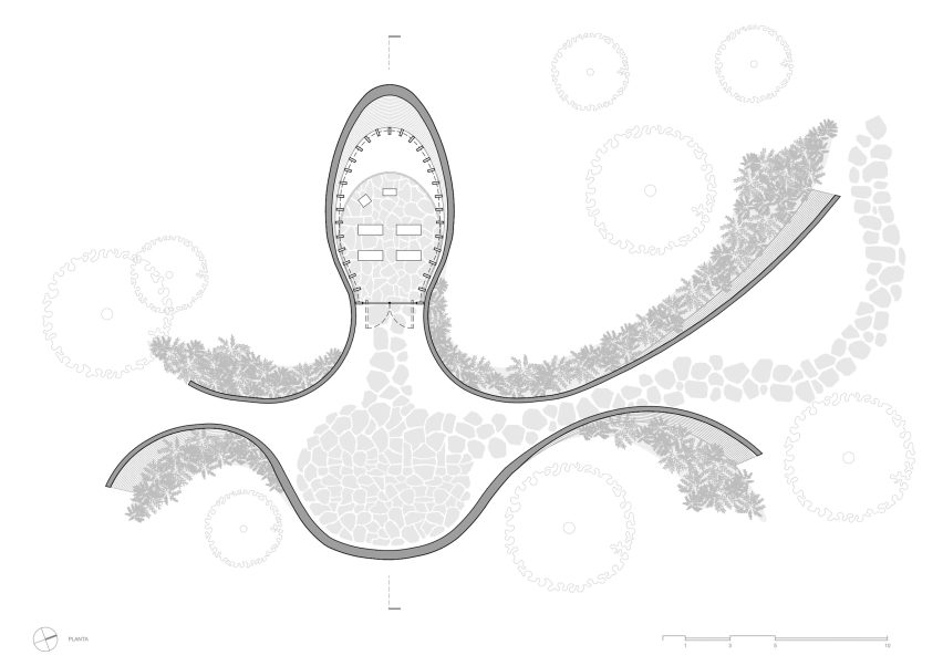 Floor plan of Nest Chapel by Felipe Caboclo Arquitectura