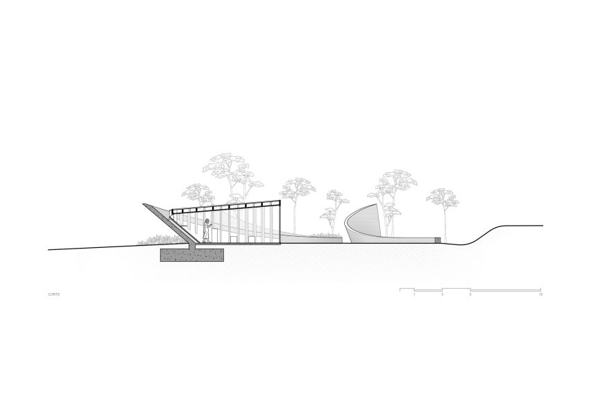 Section of Nest Chapel by Felipe Caboclo Arquitectura