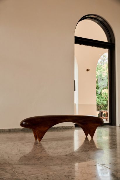 Bench by Estelle Yomeda from Design in West Africa exhibition at Palais de Lomé