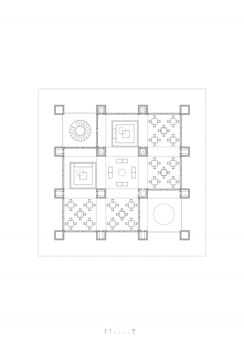 First floor plan of Rest by Pezo von Ellrichshausen