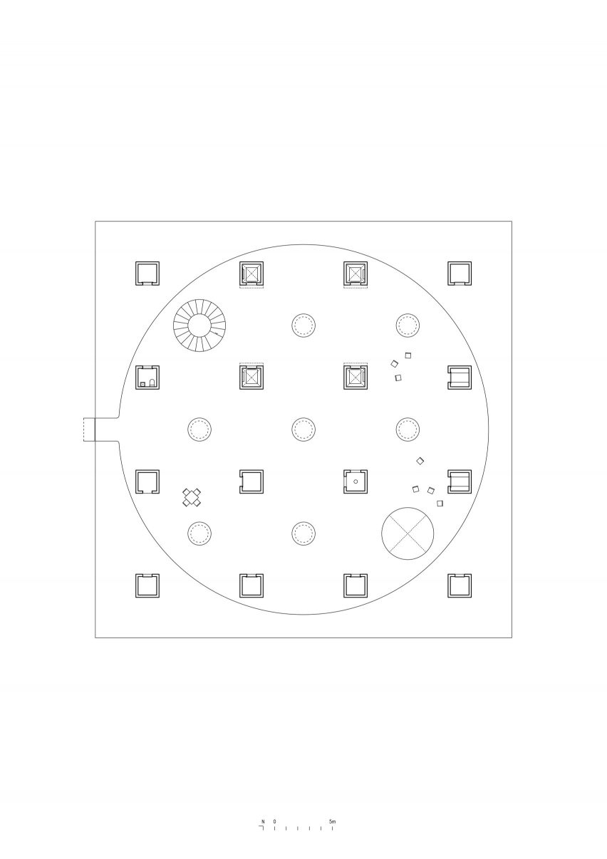 Roof plan of Rest by Pezo von Ellrichshausen
