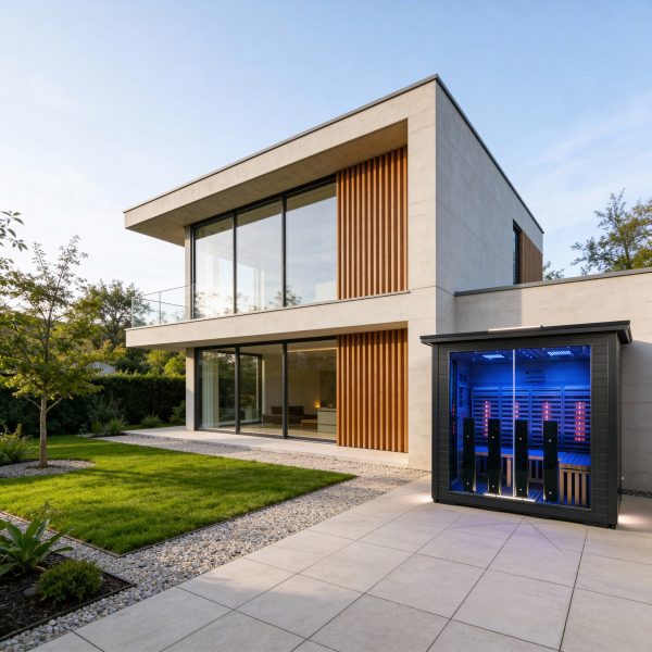 Modernist house with Luminar sauna