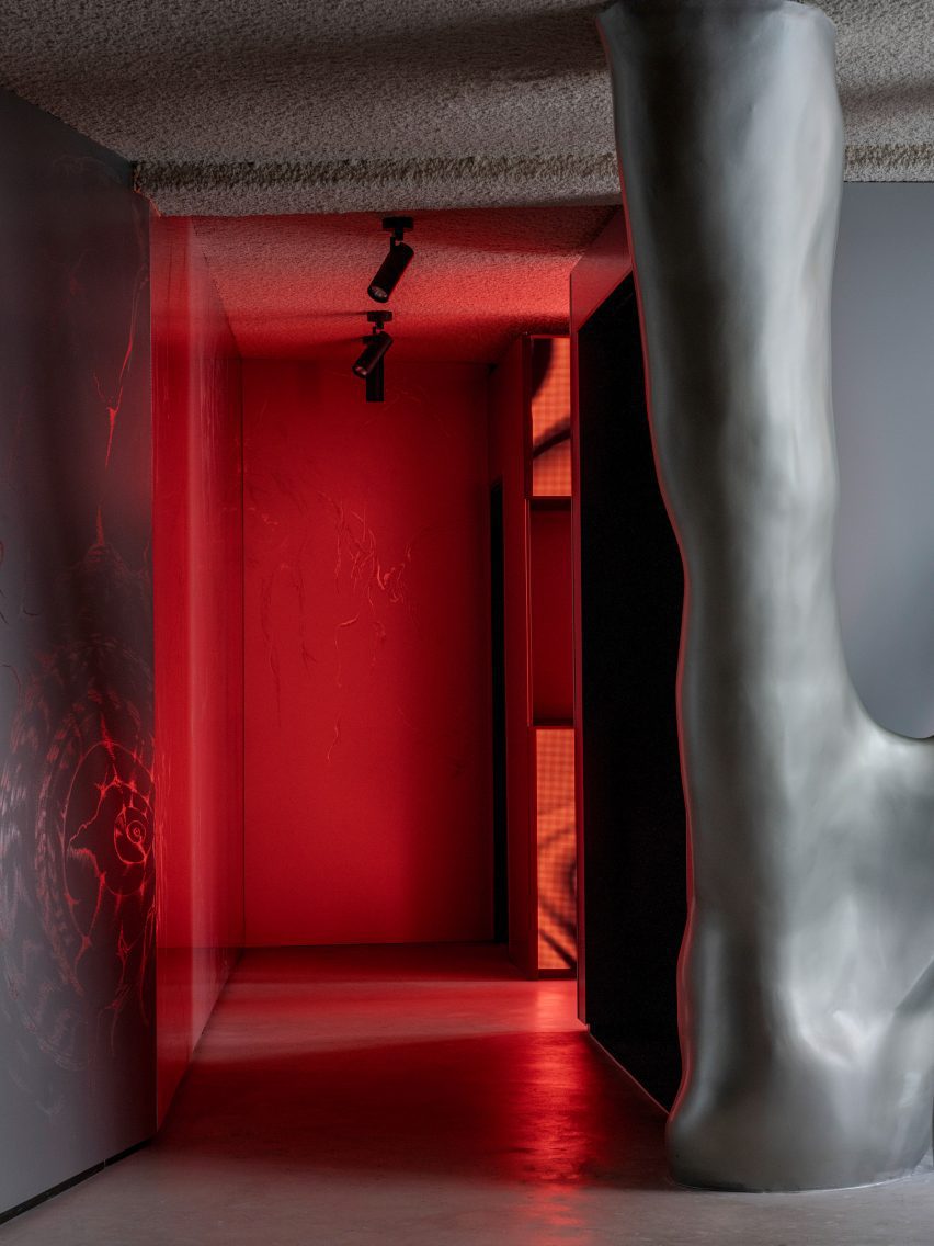 Sinners Inc tattoo parlour in Aarhus, Denmark designed by KIDZ Studio