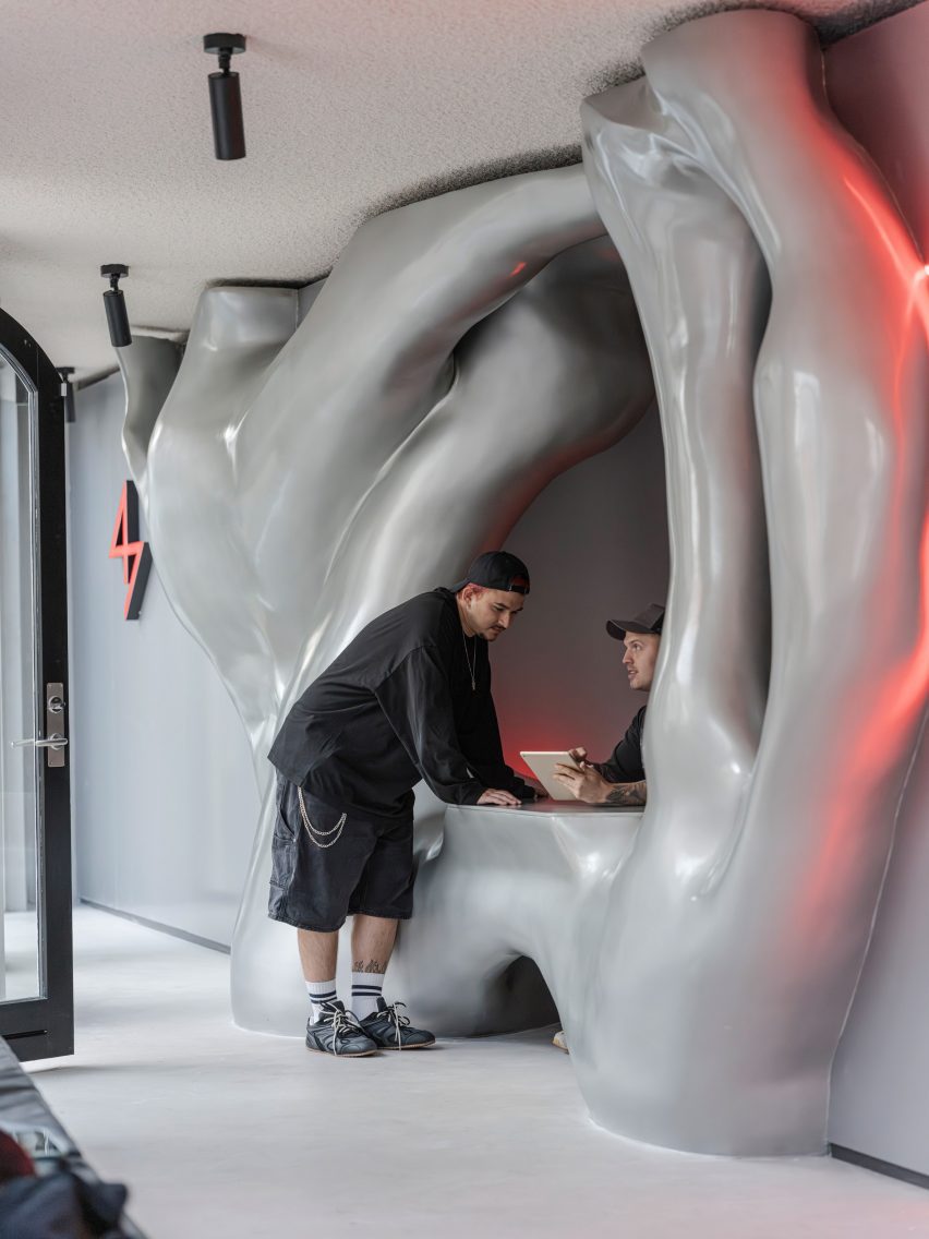 Sinners Inc tattoo parlour in Aarhus, Denmark designed by KIDZ Studio