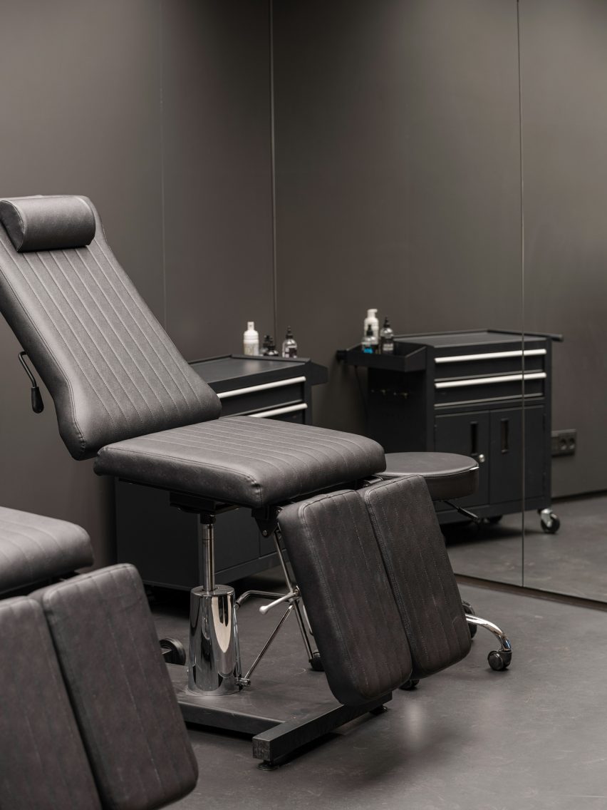Sinners Inc tattoo parlour in Aarhus, Denmark designed by KIDZ Studio