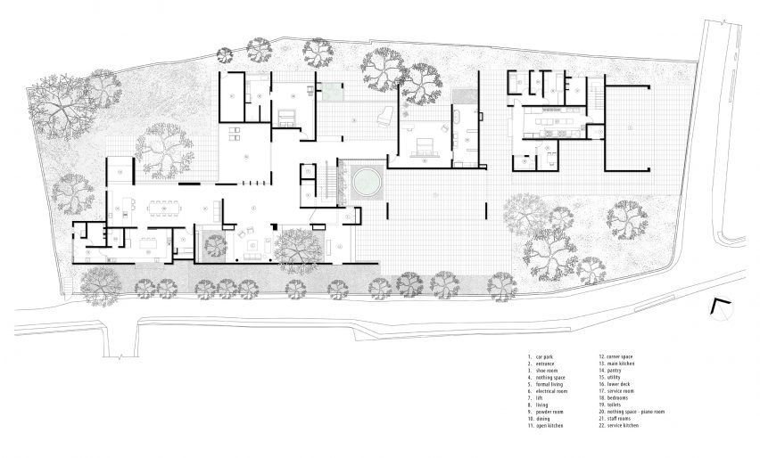 Plan of Zenhouse by Studio Nirvana