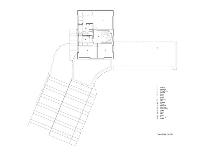 First floor plan of TH Residence by DeDraft