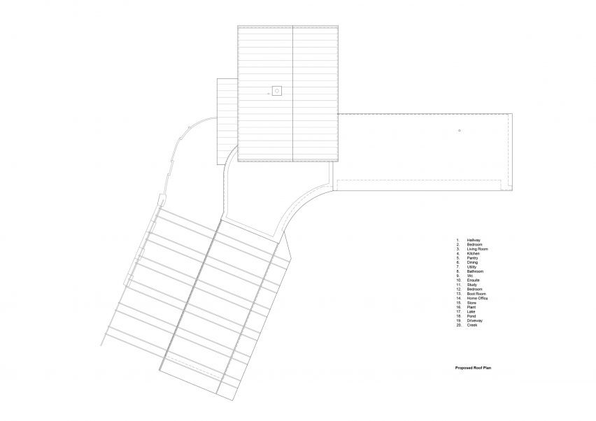 Roof plan of TH Residence by DeDraft