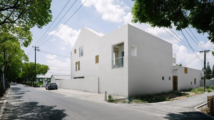 White guesthouse street view