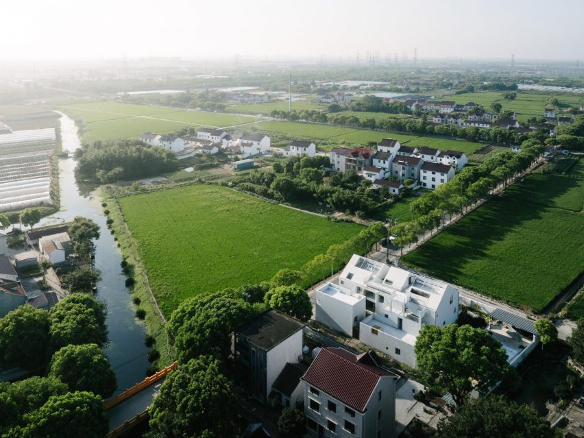 Guesthouse overlooking rice fields